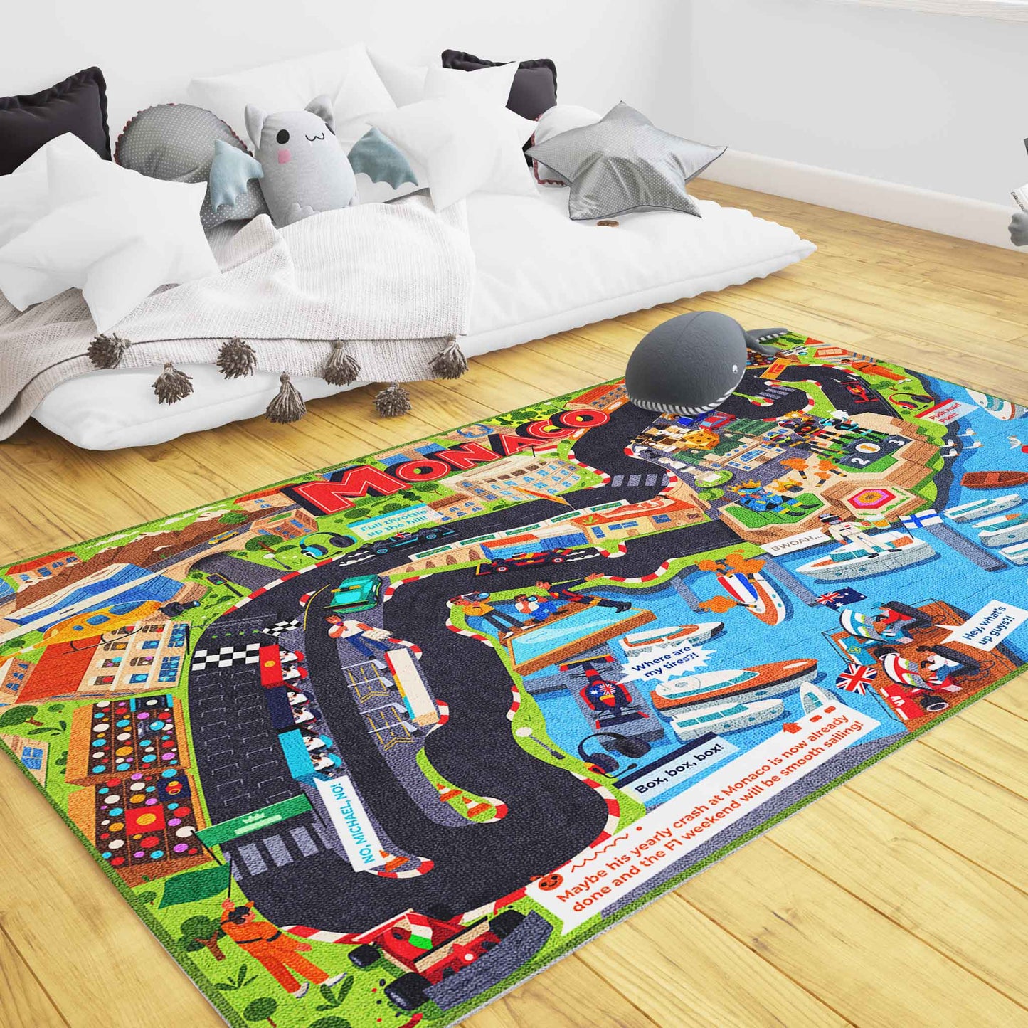 🇲🇨 Monaco Racing Carpet for Kids 180x120cm