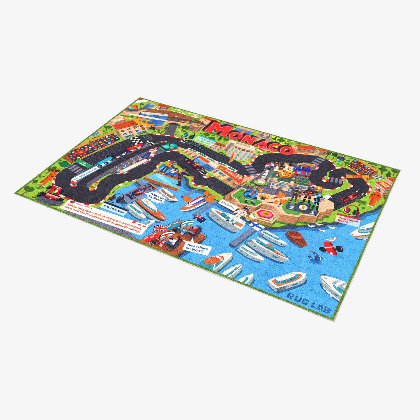 🇲🇨 Monaco Racing Carpet for Kids 180x120cm